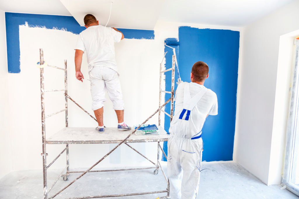 peintre = échafaudages fixe