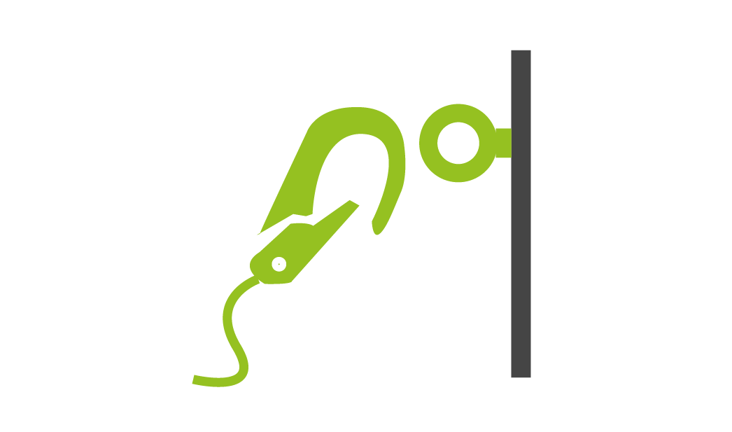 Picto de point d’ancrage avec connecteur de sécurité